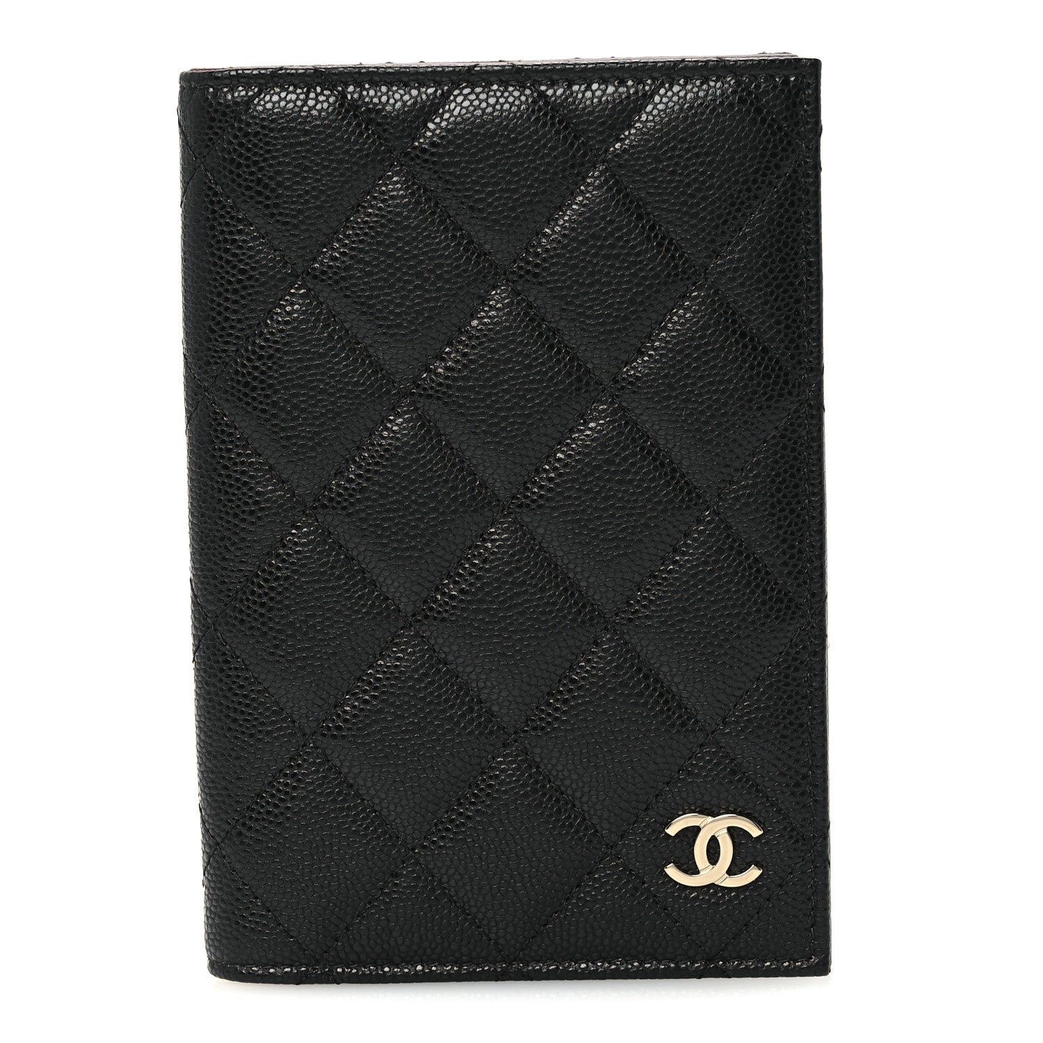 Chanel Caviar Quilted Passport Holder Black