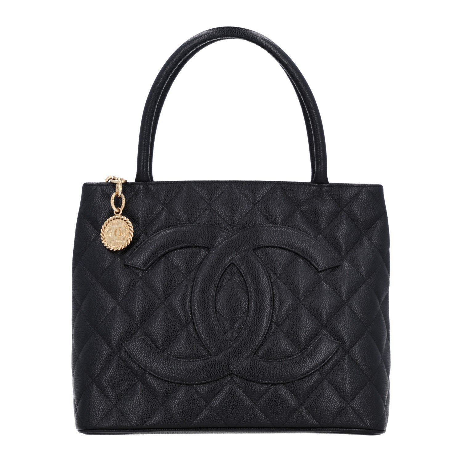 Chanel Caviar Quilted Medallion Tote Black