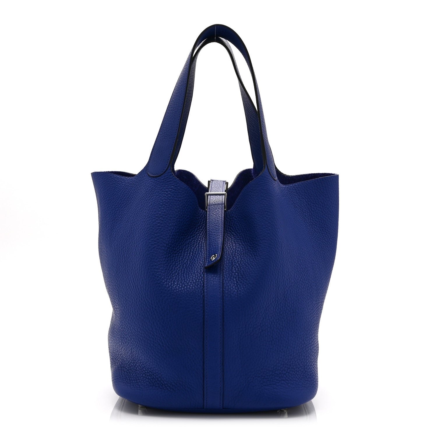 Hermes Taurillon Clemence Picotin Lock 26 GM Bleu Electrique