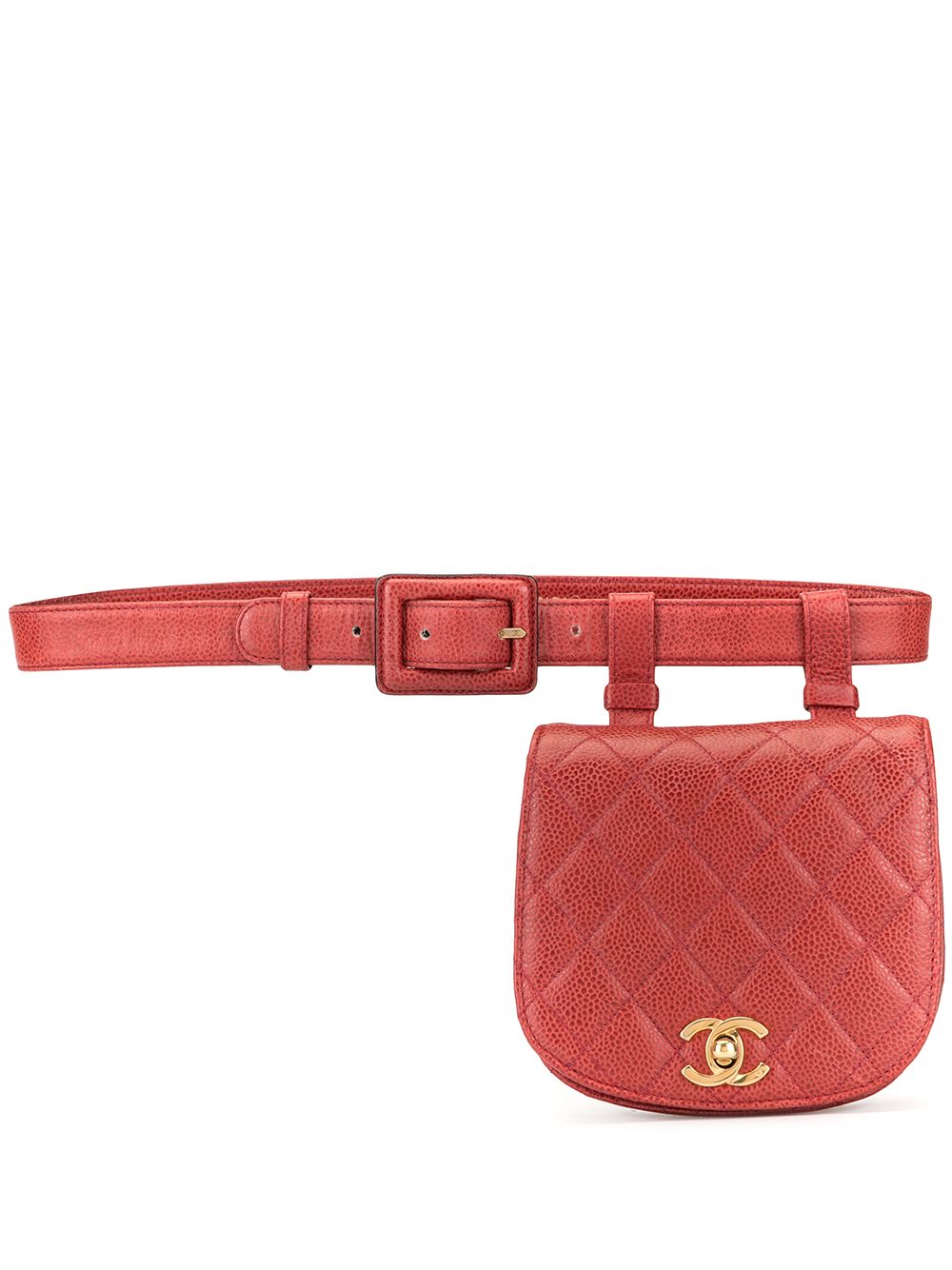 1990 diamond quilted CC belt bag