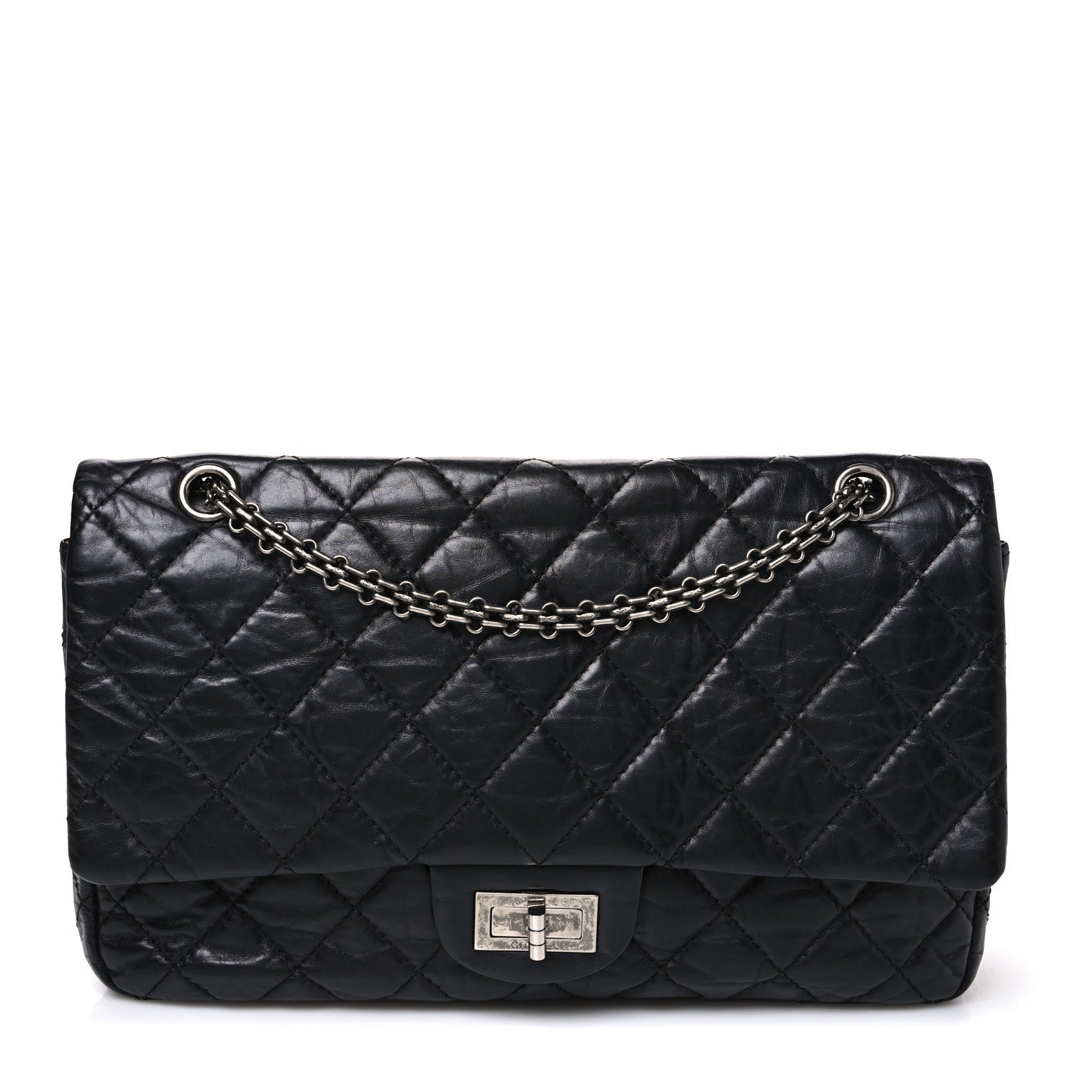 Chanel Aged Calfskin Quilted 2.55 Reissue 226 Flap Black