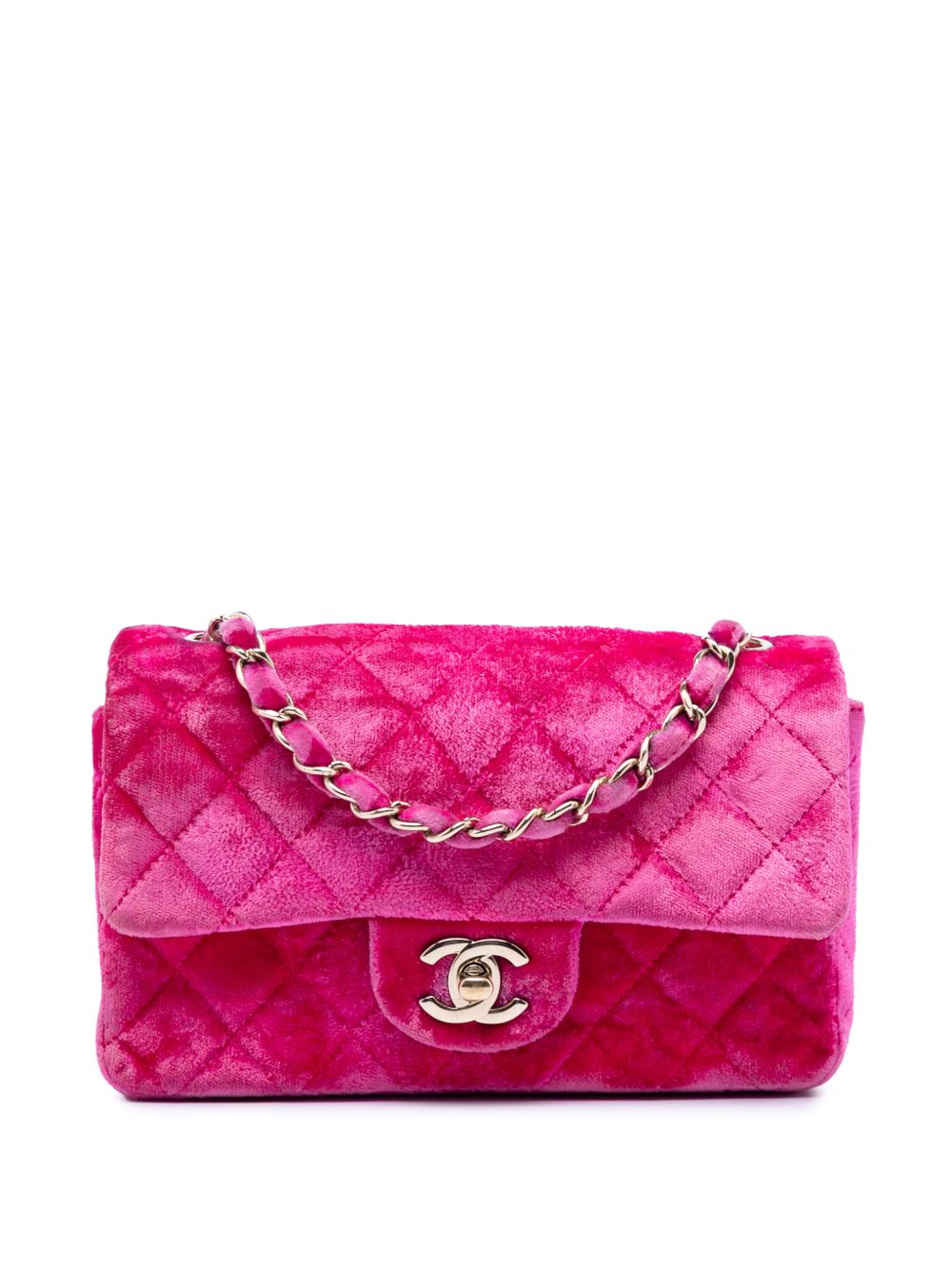 2015-2016 Mini Rectangular Classic Velvet Single Flap crossbody bag