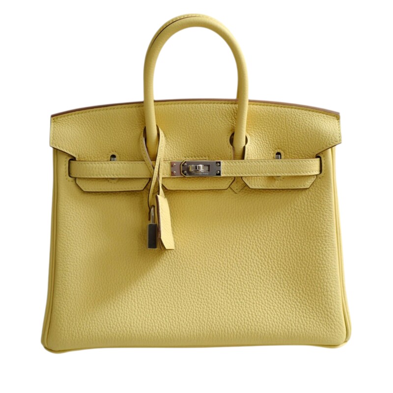 Jaune Poussin Togo Birkin 25 Palladium Hardware, 2026