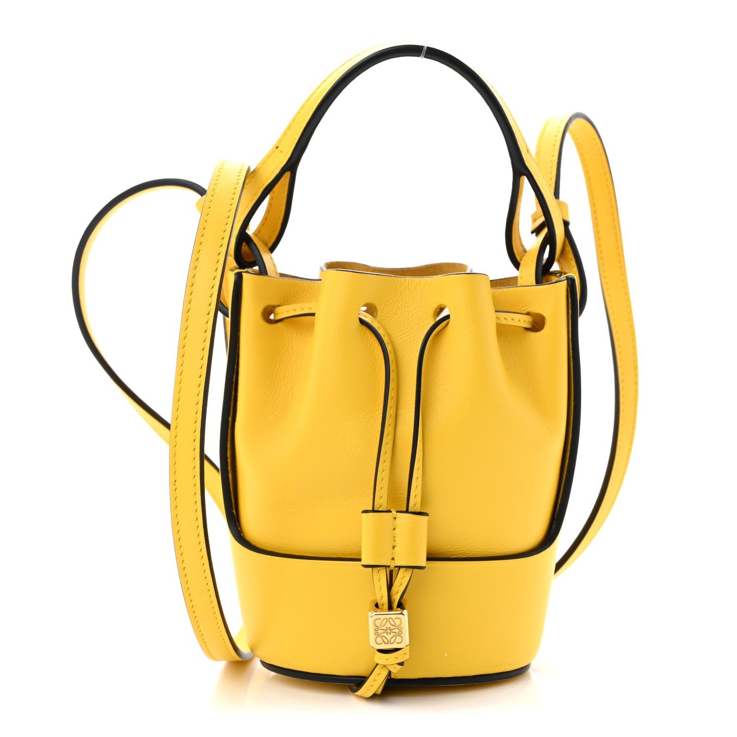 Loewe Calfskin Mini Balloon Bucket Bag Yellow