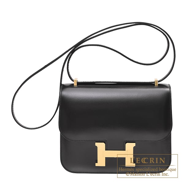 Hermes Constance mini Mirror Black Box calf leather Gold hardware