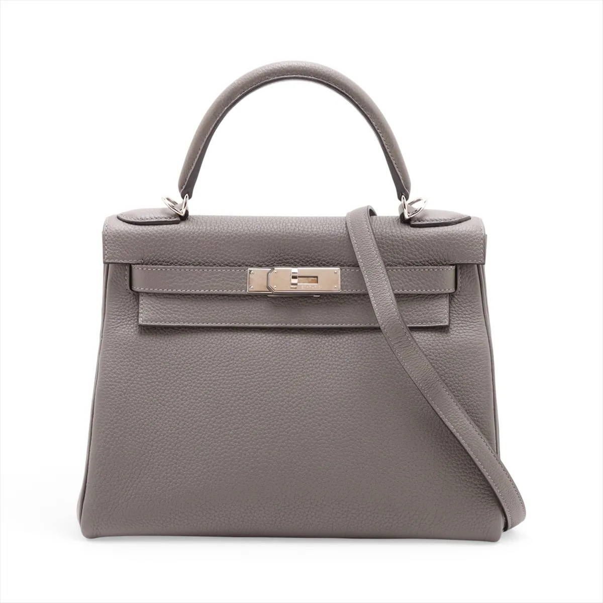 Hermès Kelly 28 Le Tournay Togo Grimayer Silver Metal Fittings