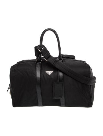 Saffiano Leather Nylon Travel Bag