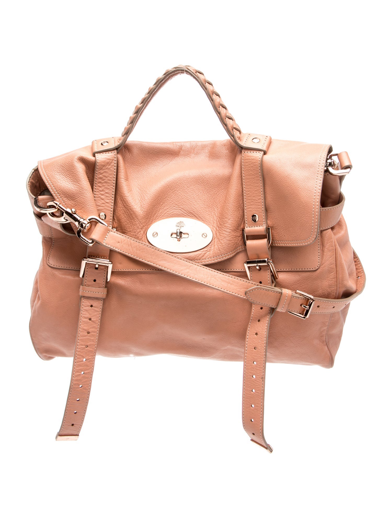 Mulberry Leather Top Handle Bag