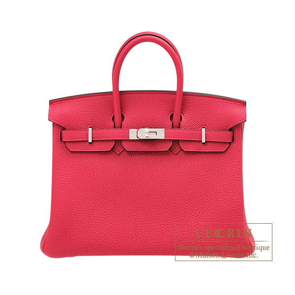 Hermes Birkin bag 25 Rose mexico Togo leather Silver hardware