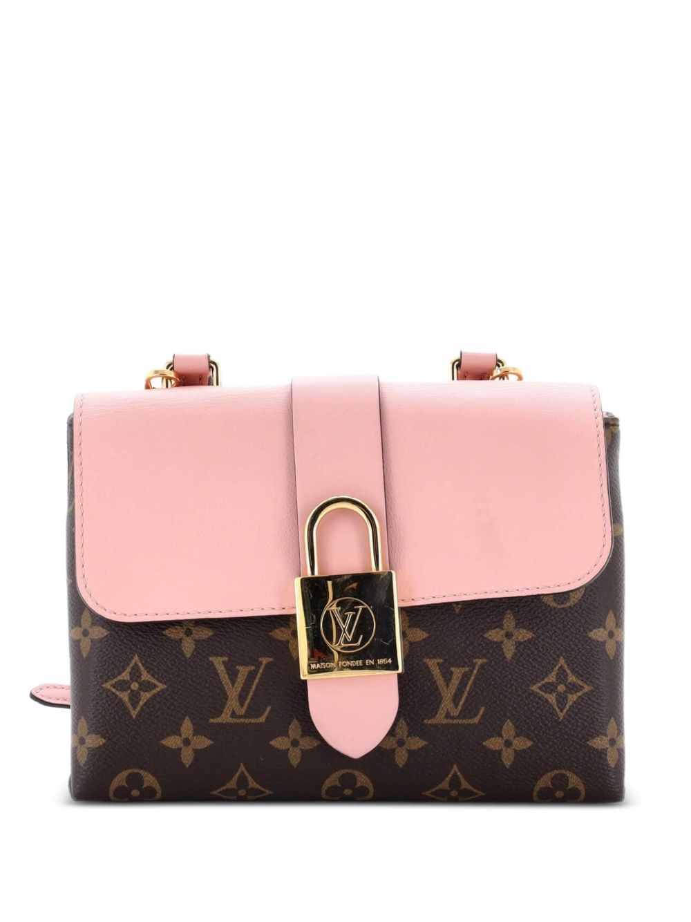 Locky Handbag Monogram Canvas with Leather BB satchel