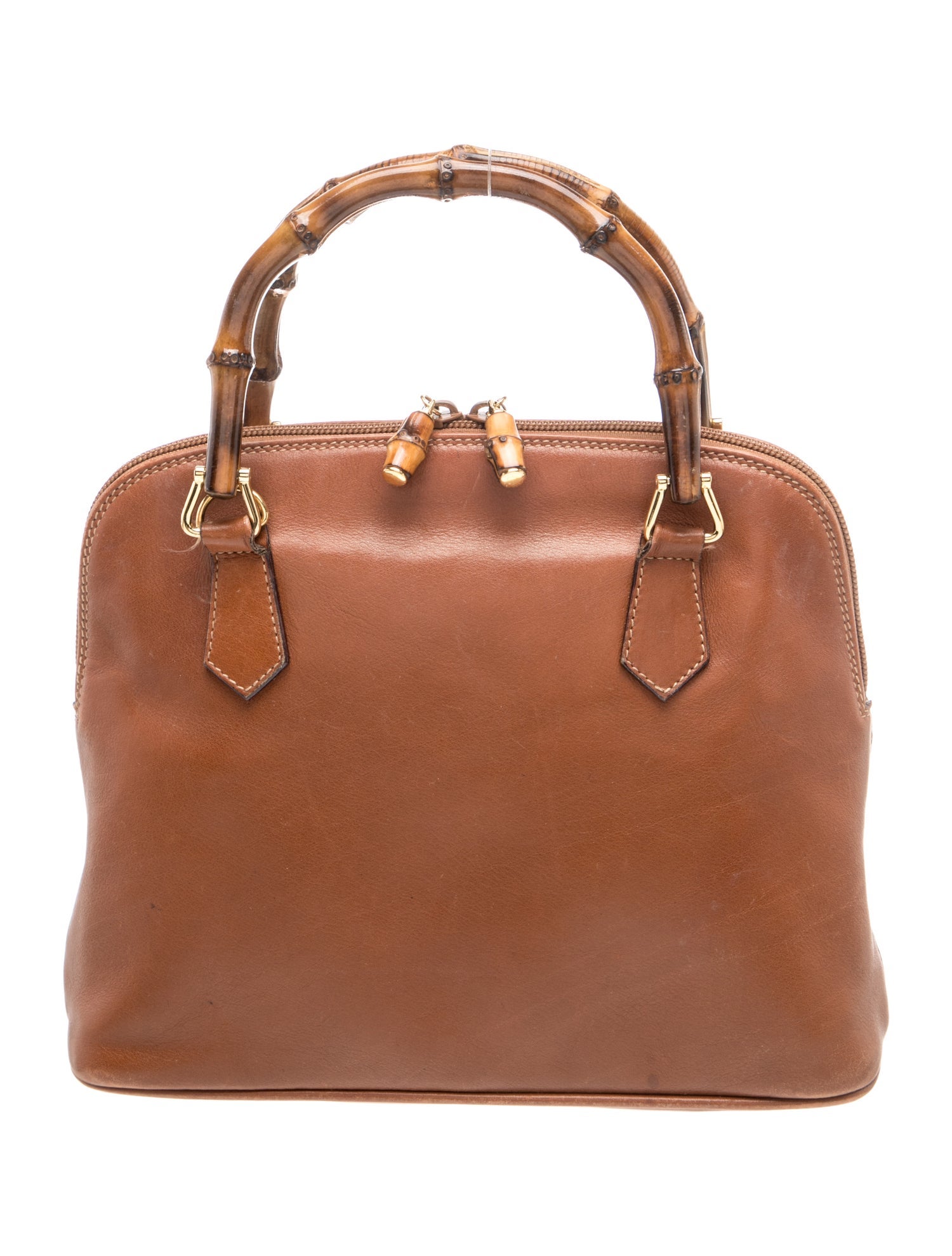 Bamboo Top Handle Bag Vintage
