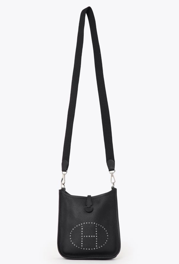 Hermes Black Epsom Mini Evelyne Bag