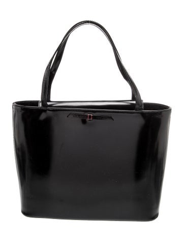 Patent Leather Top Handle Bag