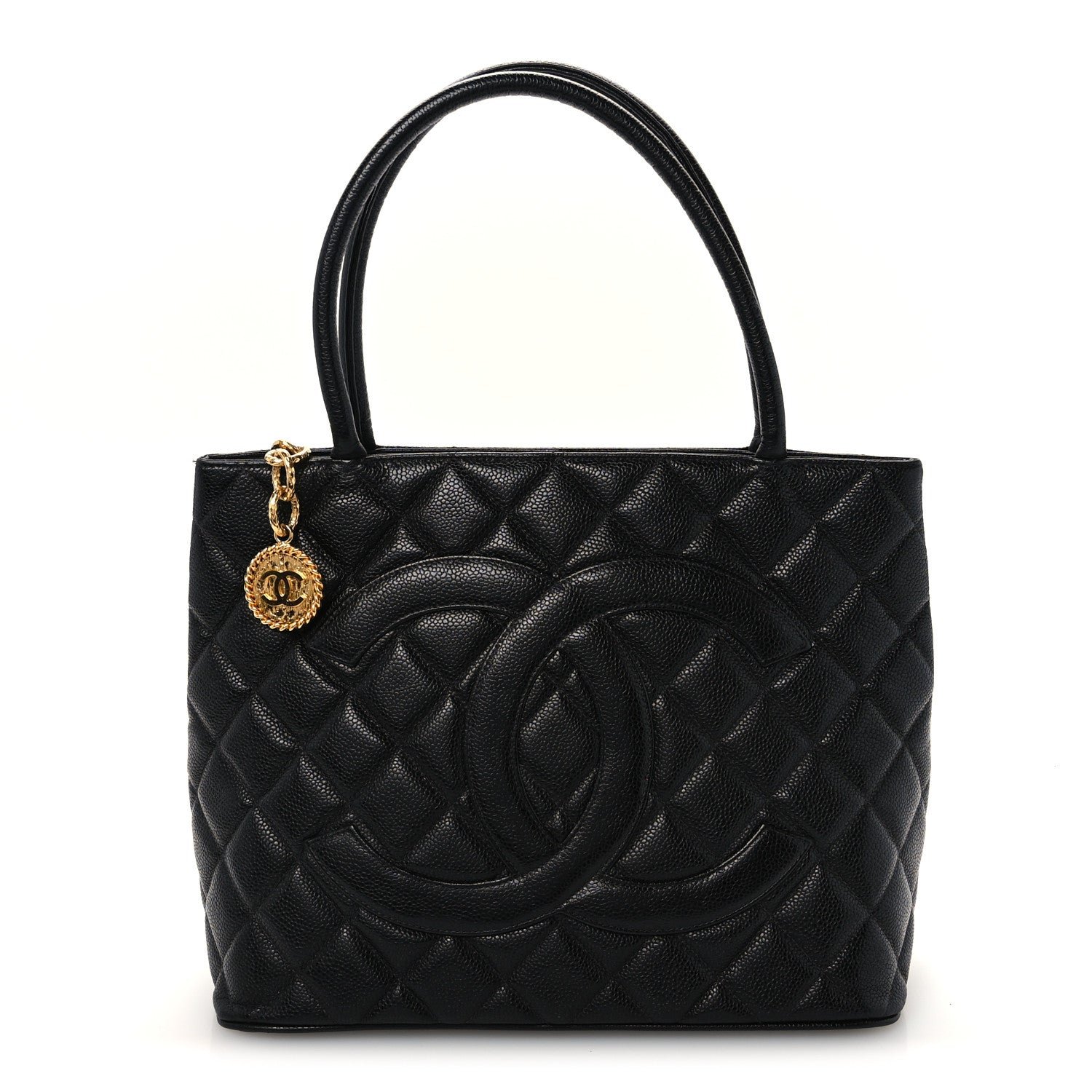 Chanel Caviar Quilted Medallion Tote Black