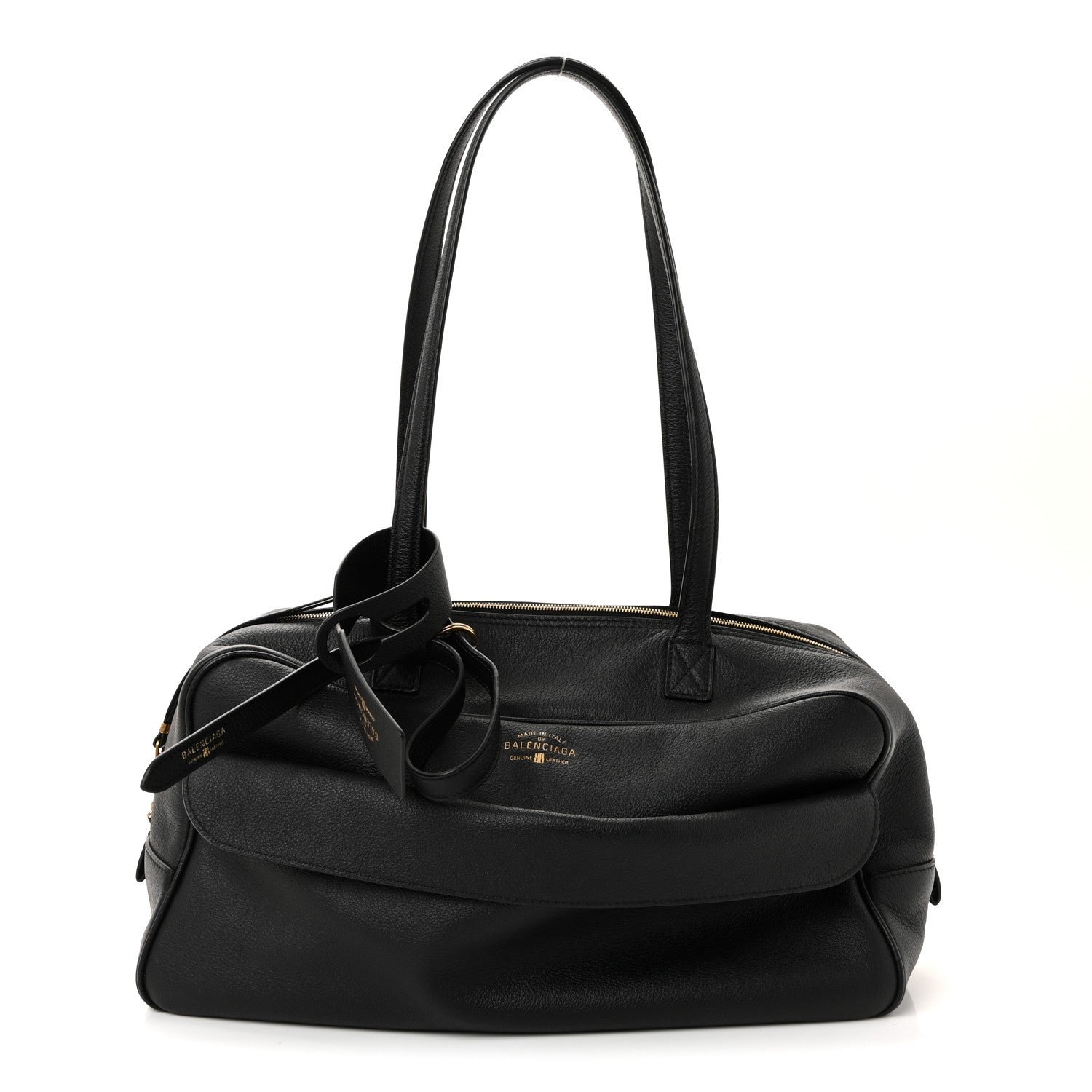 Balenciaga Balenciaga Grained Calfskin Medium Carrie Bowling Bag Black