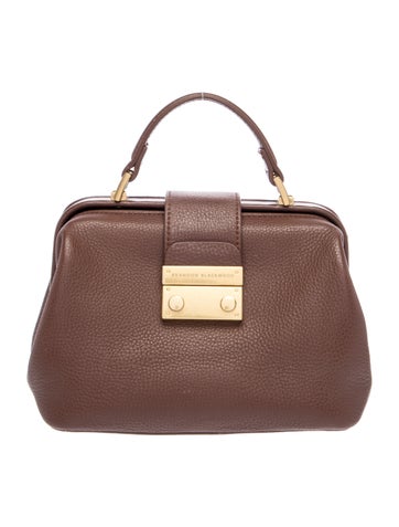 Brandon Blackwood Leather Top Handle Bag