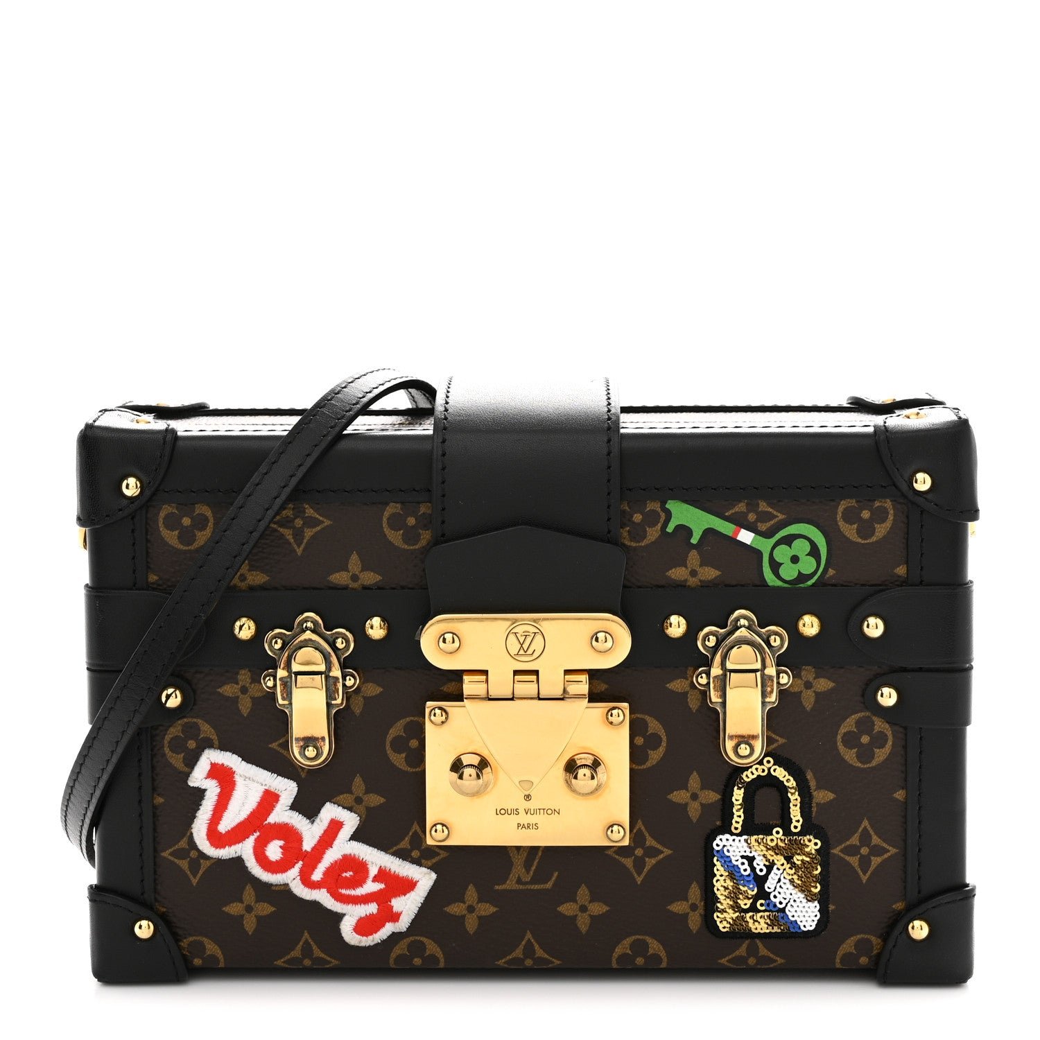 Louis Vuitton Louis Vuitton Monogram Patches Petite Malle Black