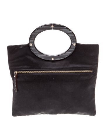 Suede Top Handle Bag