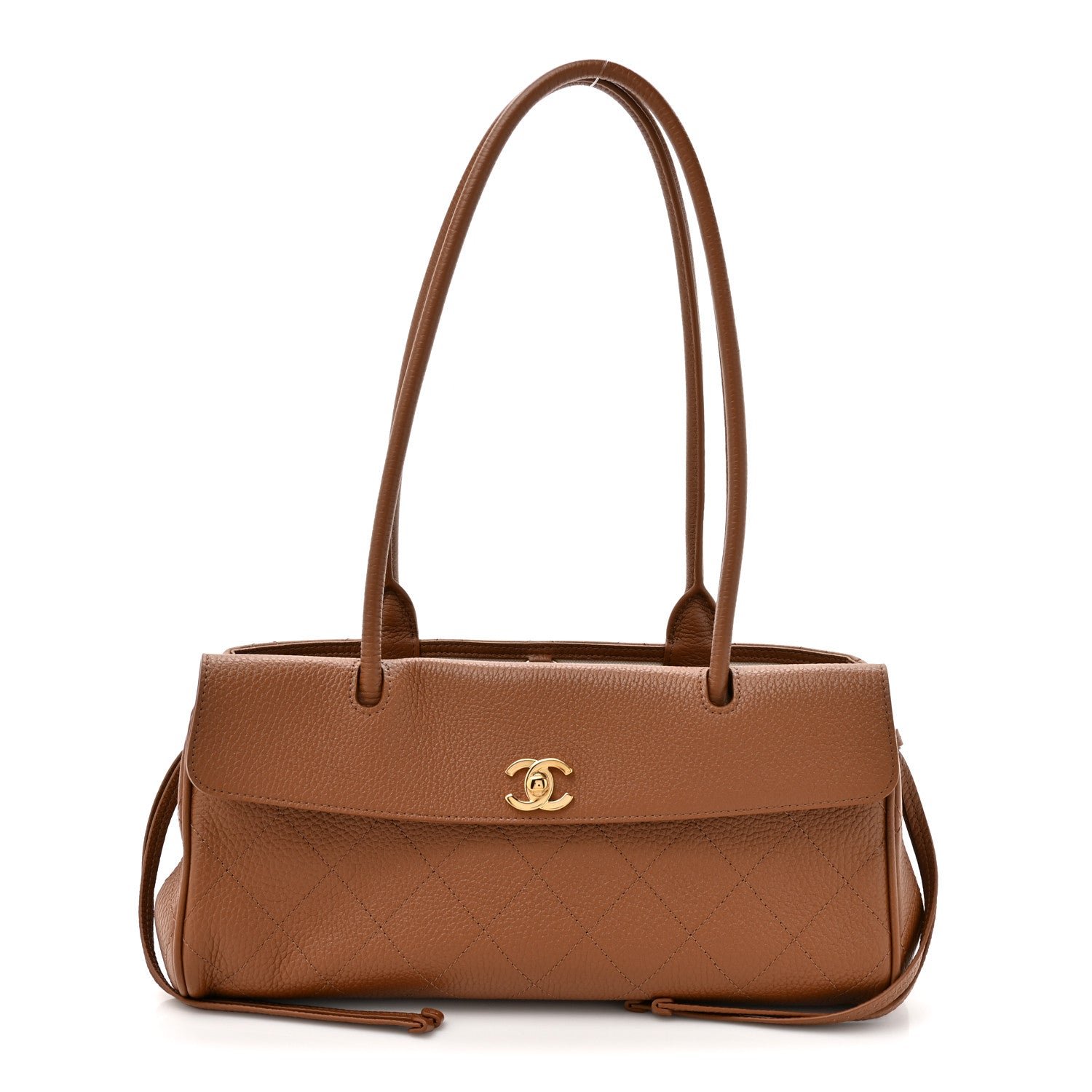 Chanel Grained Calfskin Stitched Urban Essentials Small Shopping Bag Camel