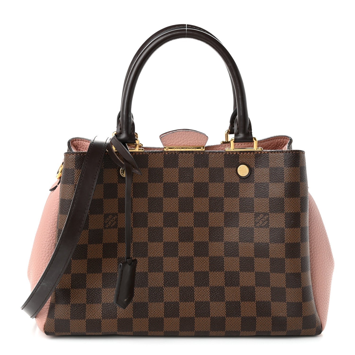 Louis Vuitton Damier Ebene Cuir Taurillon Brittany Magnolia