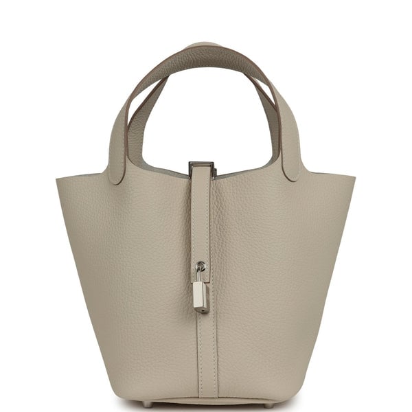 Hermes Hermes Picotin Lock 18 Craie Clemence Palladium Hardware
