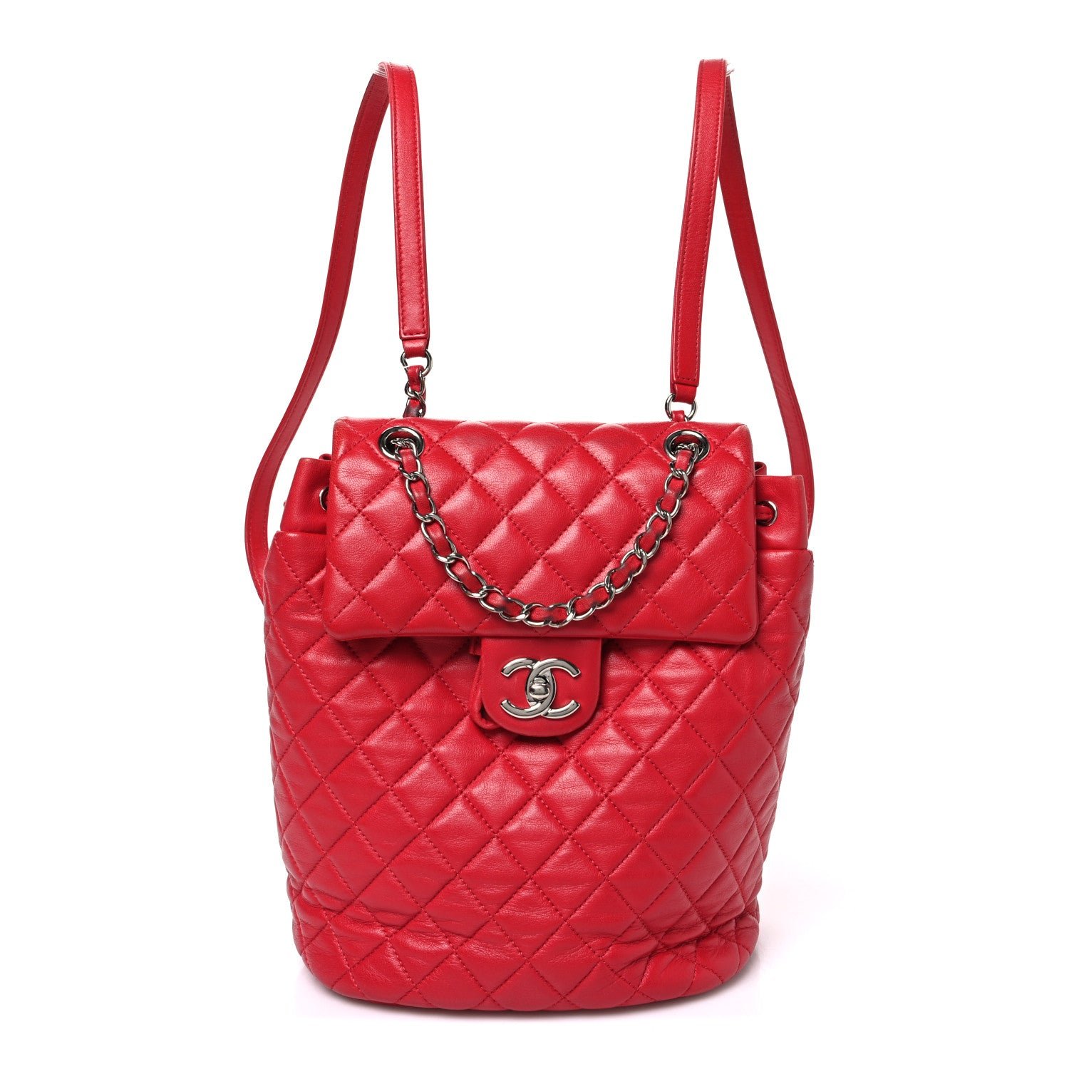 Chanel Lambskin Quilted Small Urban Spirit Backpack Dark Pink