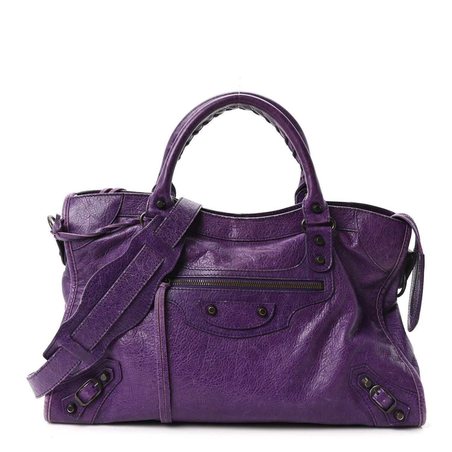 Balenciaga Agneau Classic Hardware City Dark Violet