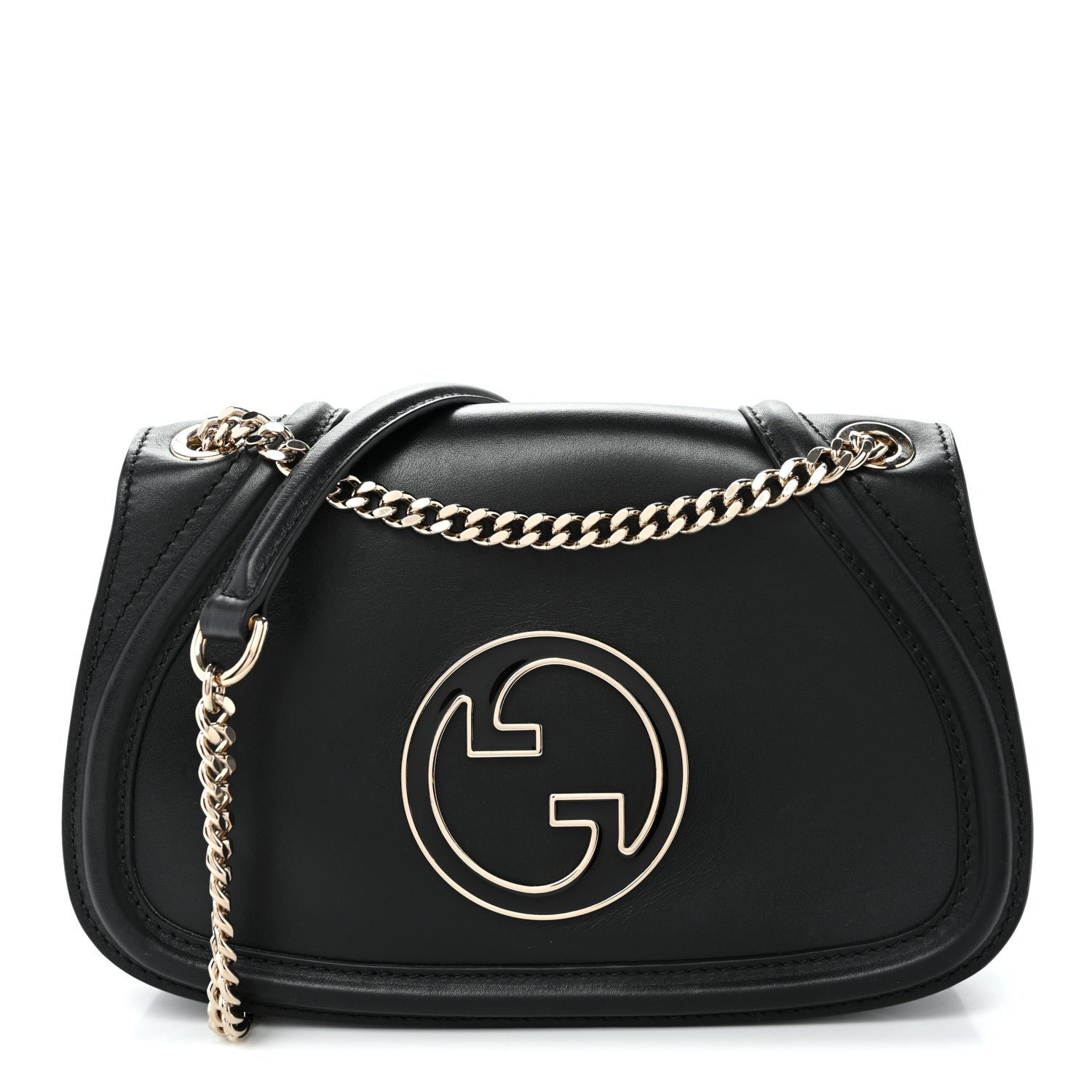 Gucci Calfskin Blondie Medium Shoulder Bag Black