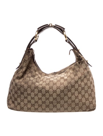 GG Canvas Horsebit Chain Medium