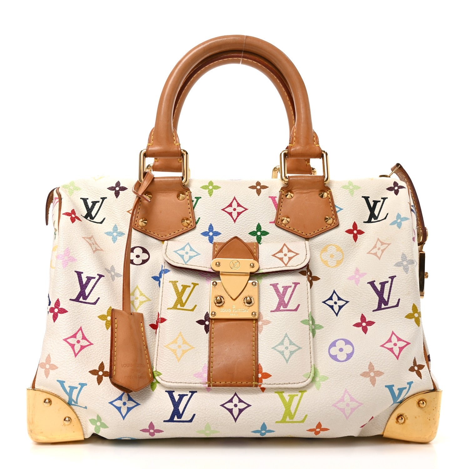 Louis Vuitton Monogram Multicolor Speedy 30 White