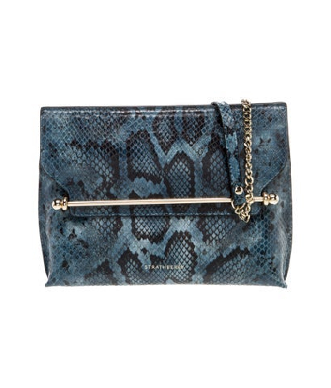 Strathberry Snakeskin Clutch W Tags