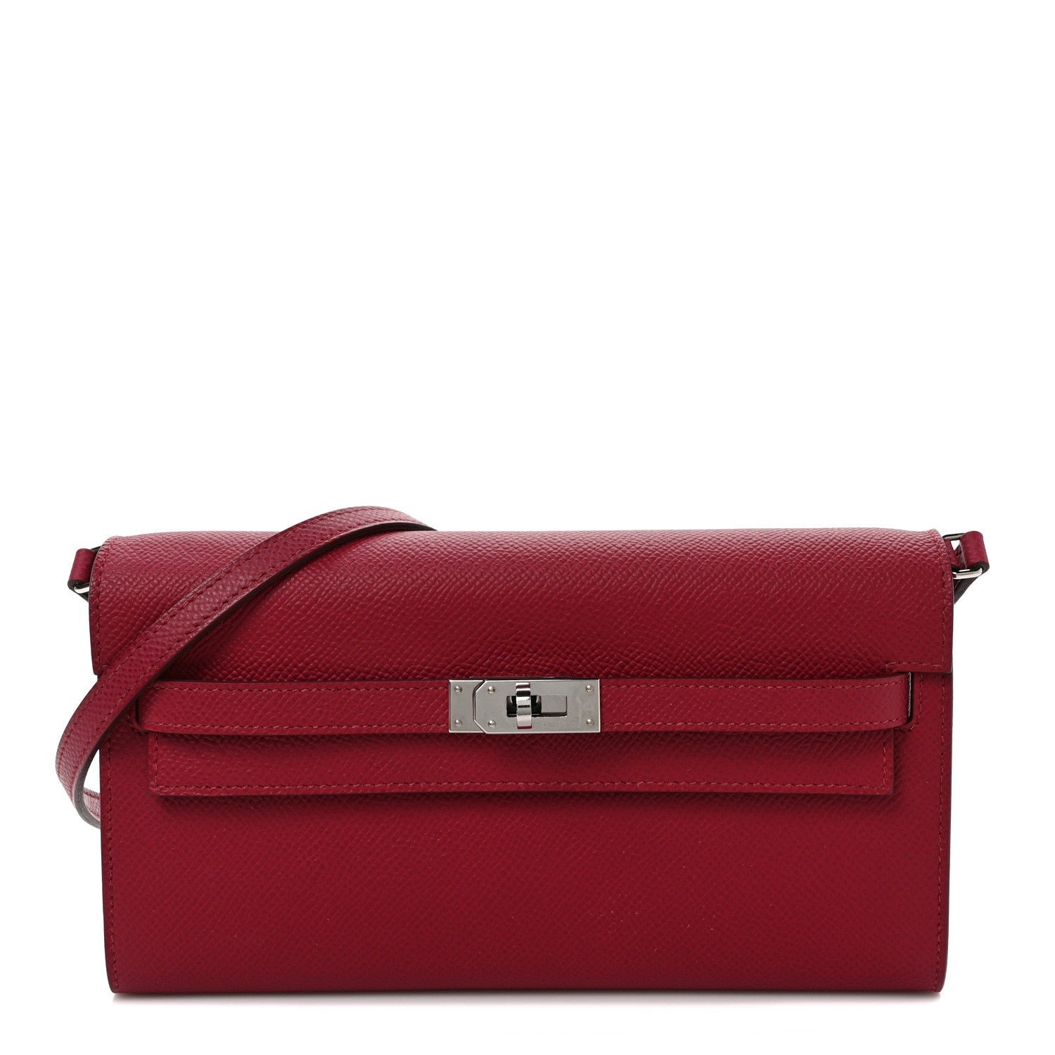 Hermes Epsom Kelly Wallet To Go Rouge Grenat