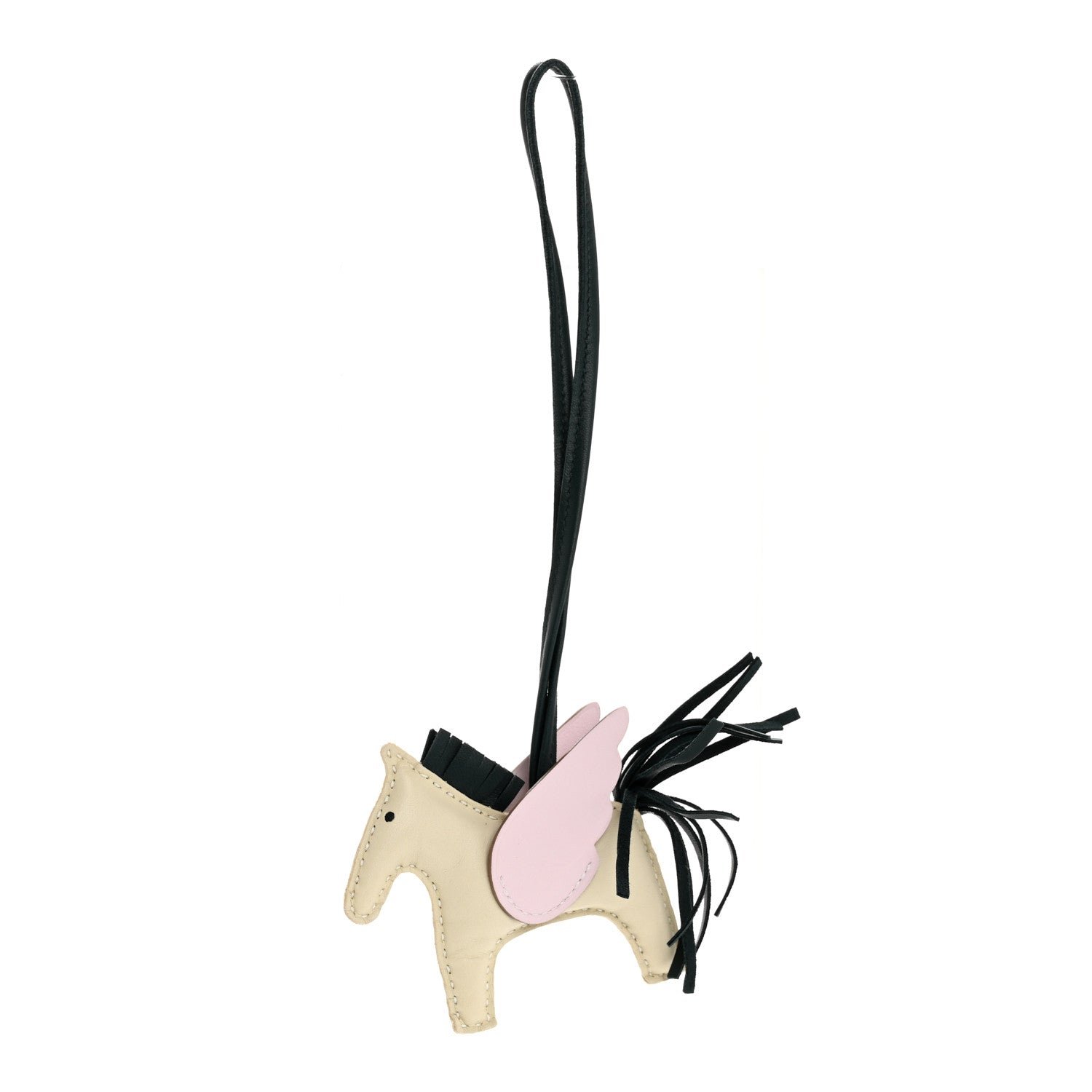 Hermes Milo Lambskin Grigri Rodeo Pegase Horse Bag Charm PM Nata Mauve Sylvestre Vert Cypress