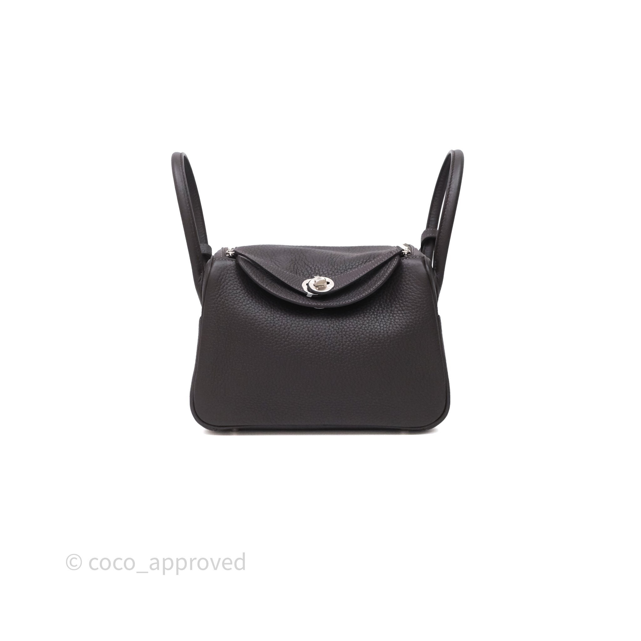 Hermès Lindy 26 Bai Brun T3 Clemence Palladium Hardware