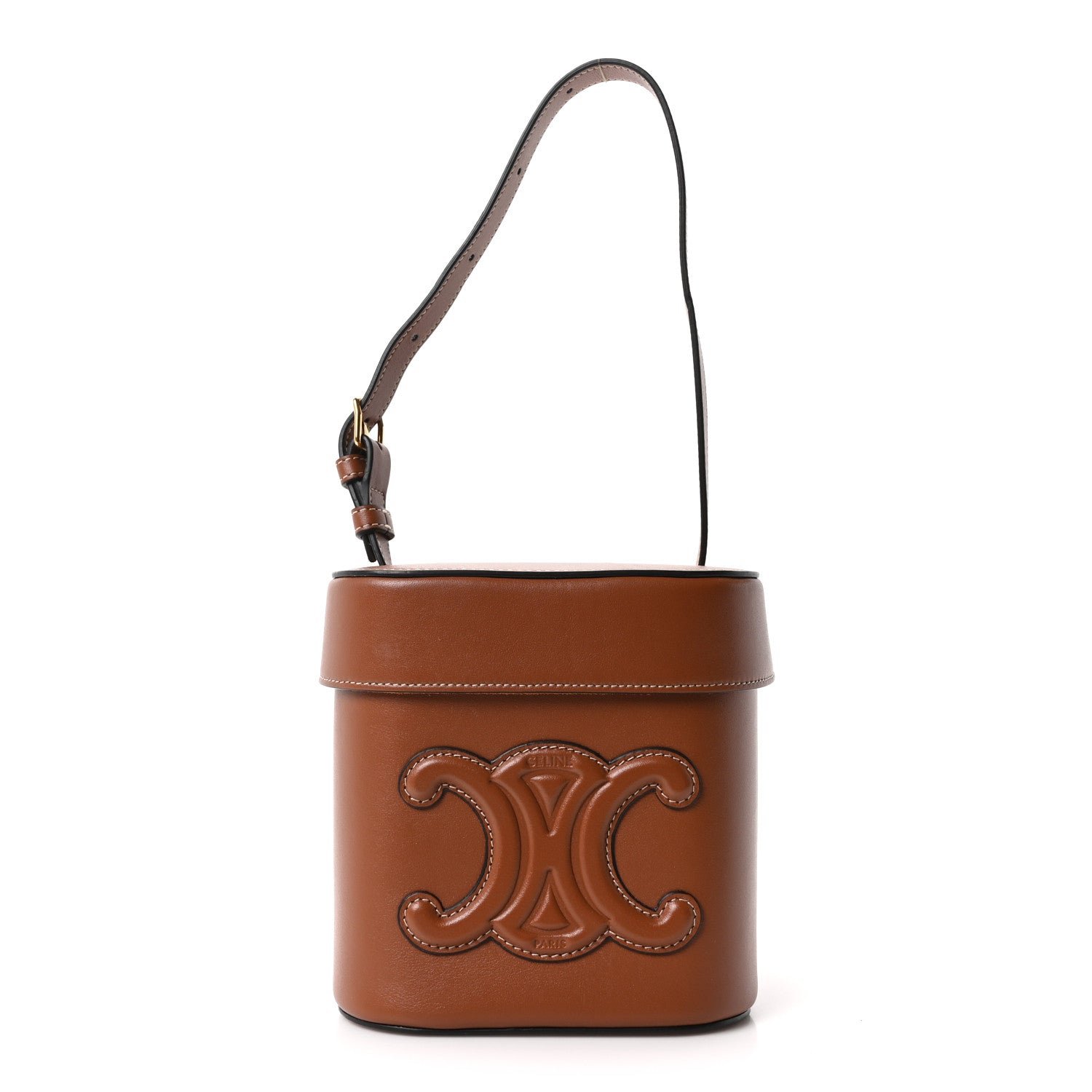 Celine Smooth Calfskin Medium Cuir Triomphe Box Tan