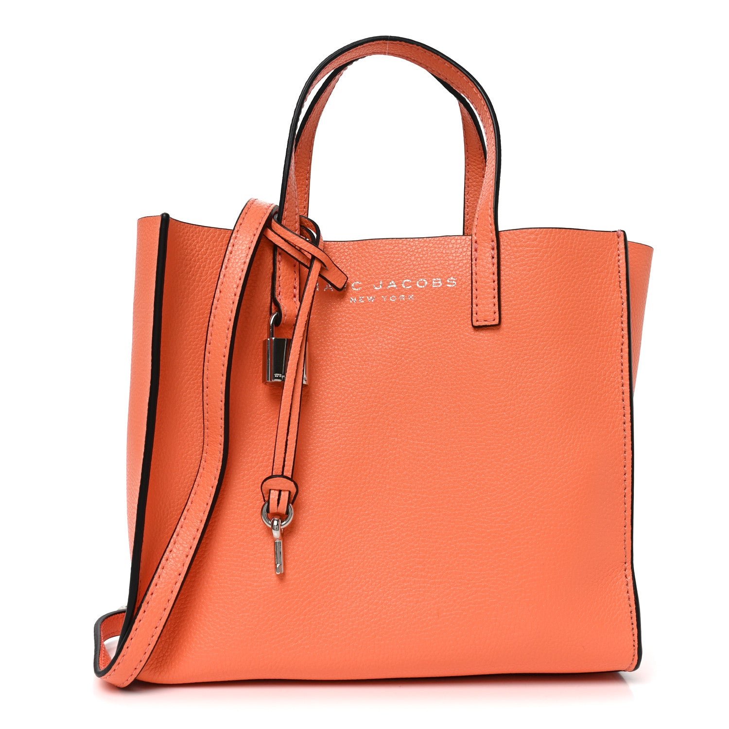 Marc Jacobs Marc Jacobs Calfskin Mini Grind Tote Bag Orange