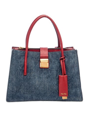 Denim Top Handle Bag