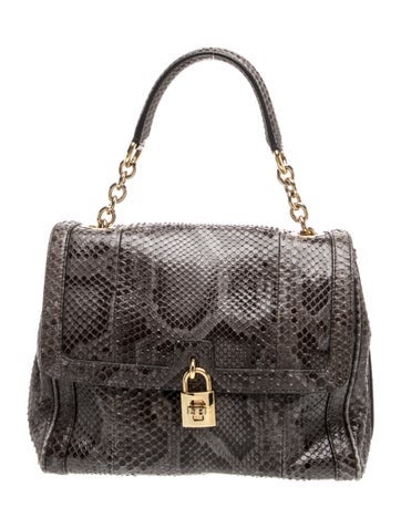 Dolce & Gabbana Snakeskin Top Handle Bag