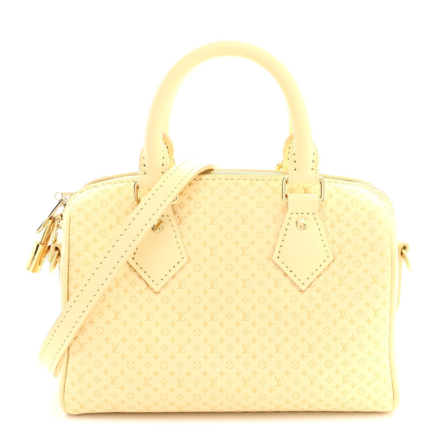 Louis Vuitton Calfskin Minigram Speedy Bandouliere 20 Banane