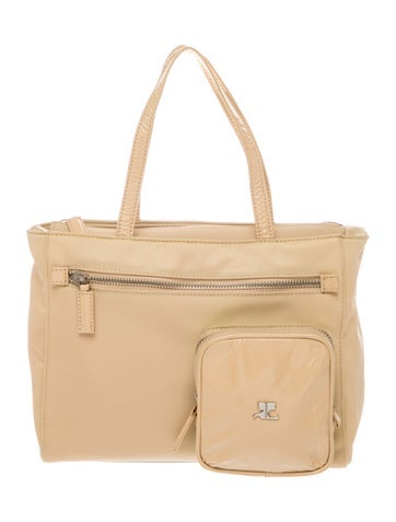 Courreges Leather Top Handle Bag