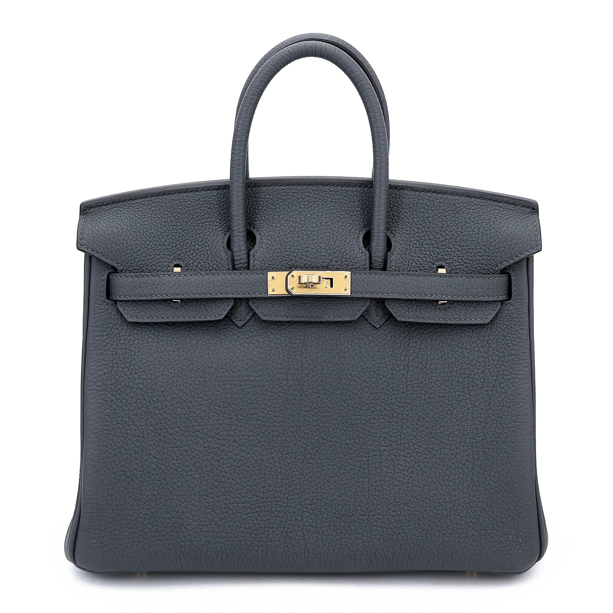 Unused ( Rank NS ) HERMÈS Birkin 25 Ardoise (85) Togo Permabrass hardware W (2024)