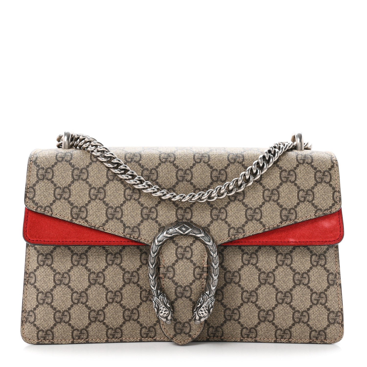 Gucci GG Supreme Monogram Small Dionysus Shoulder Bag Red