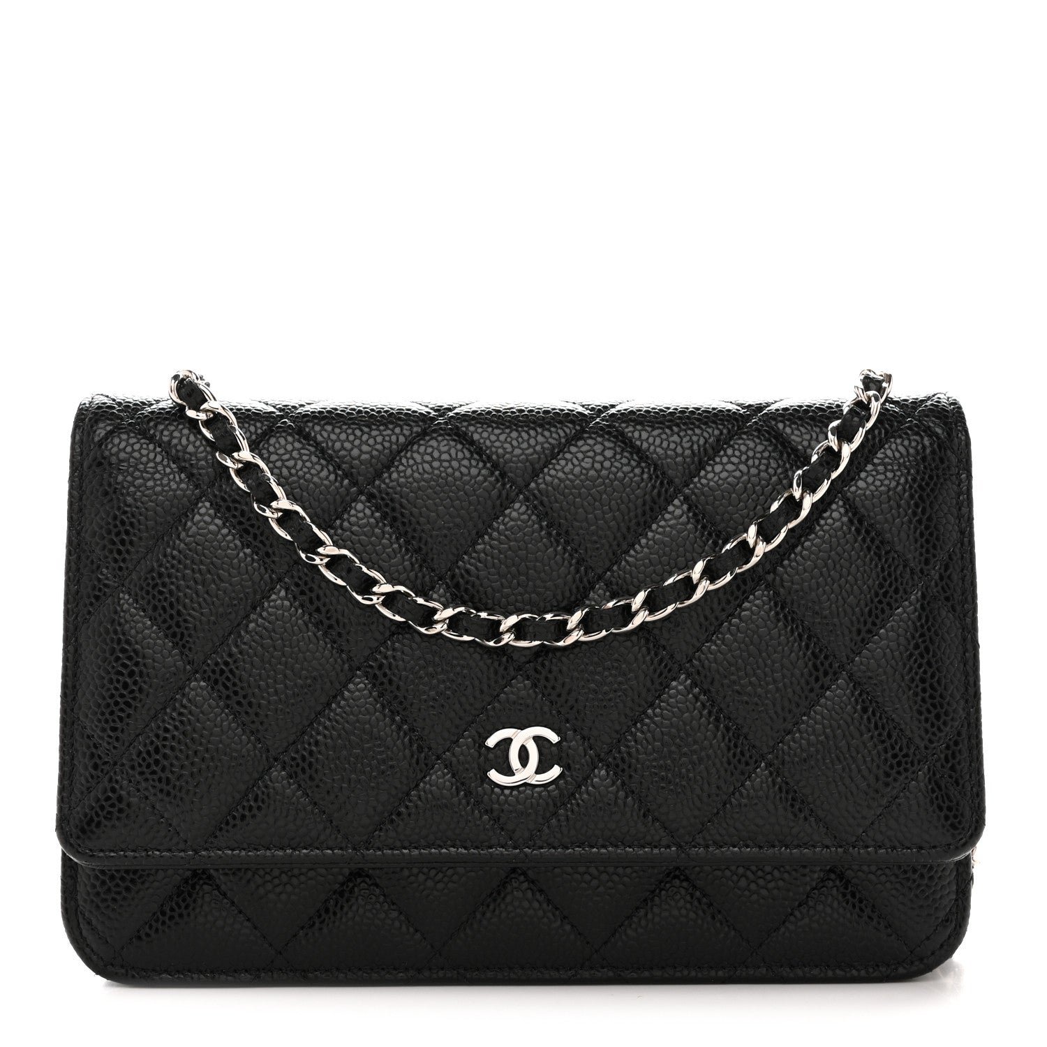 Chanel Caviar Quilted Wallet on Chain WOC Black