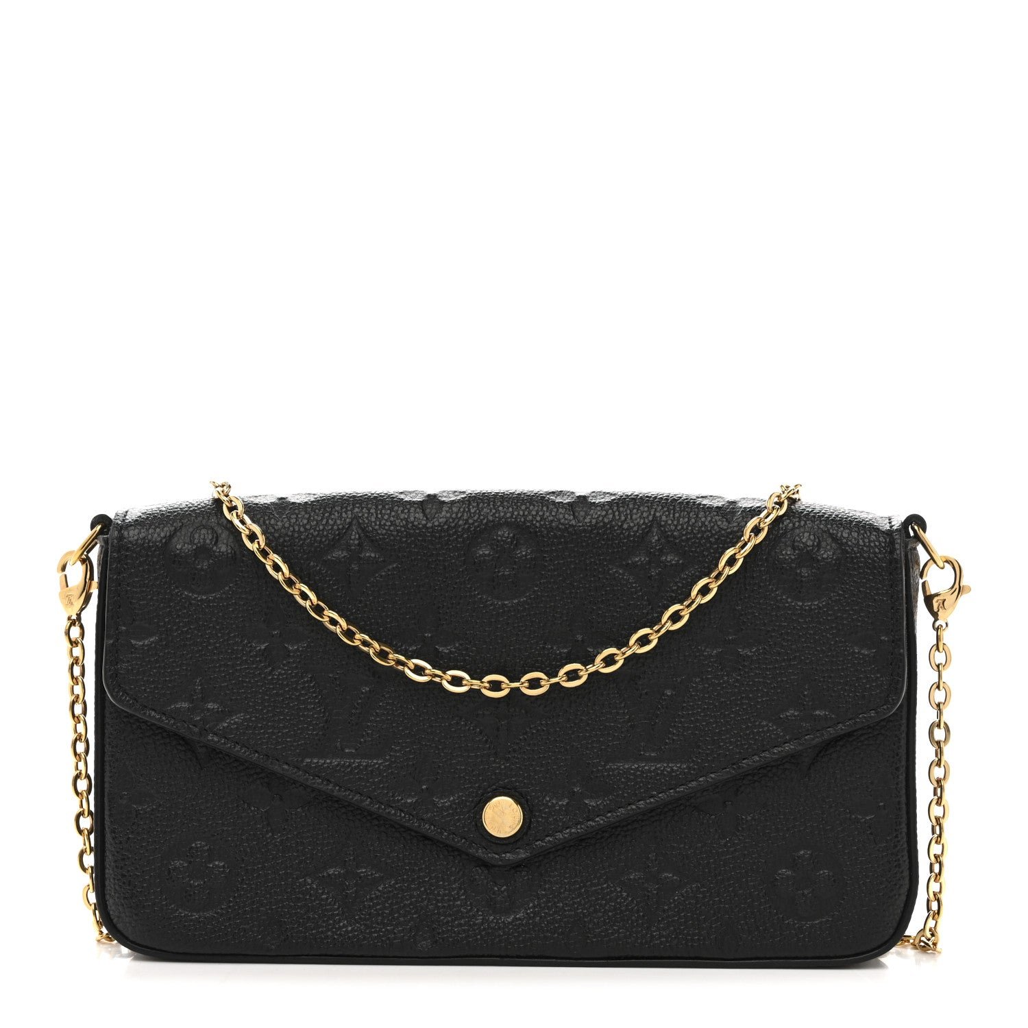 Louis Vuitton Empreinte Pochette Felicie Chain Wallet Black