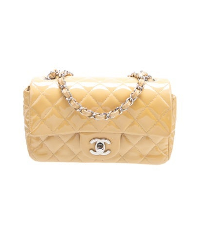 Chanel Quilted Patent Rectangular Mini Flap Bag
