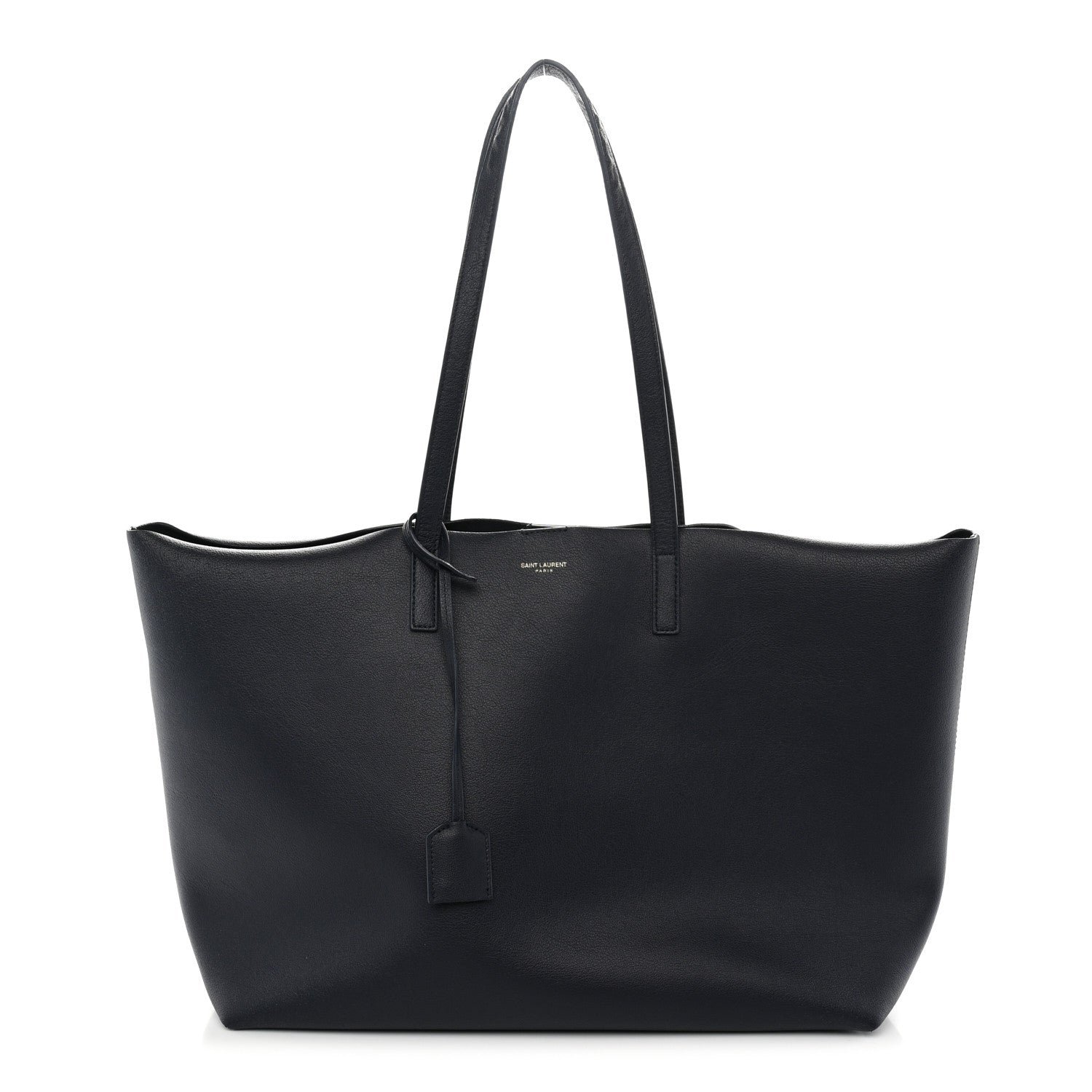 Saint Laurent Calfskin Large Shopping Tote Deep Marine