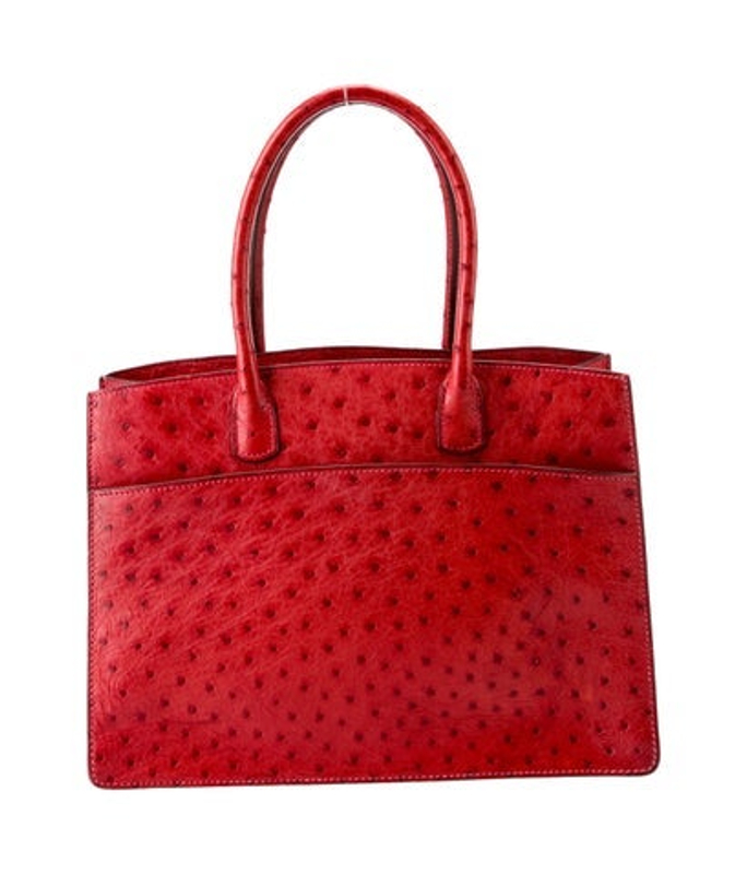 Hermes Ostrich Whitebus Tote