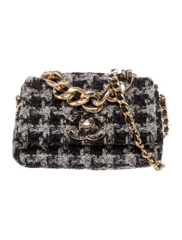 Small Tweed Elegant Chain Flap Bag