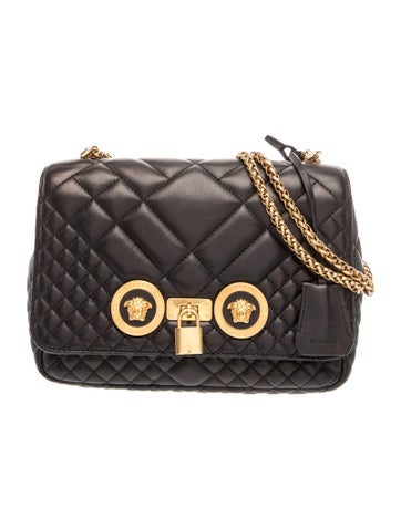 Versace Quilted Top Handle Bag