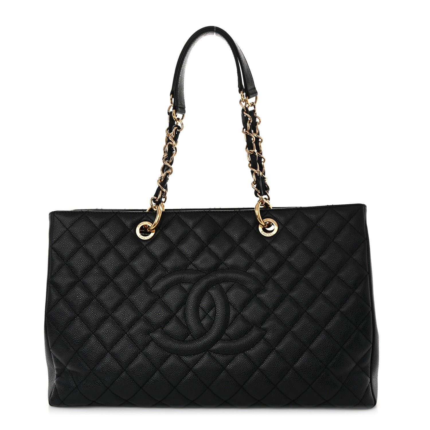 Chanel Caviar Quilted XL Grand Shopping Tote GST Black
